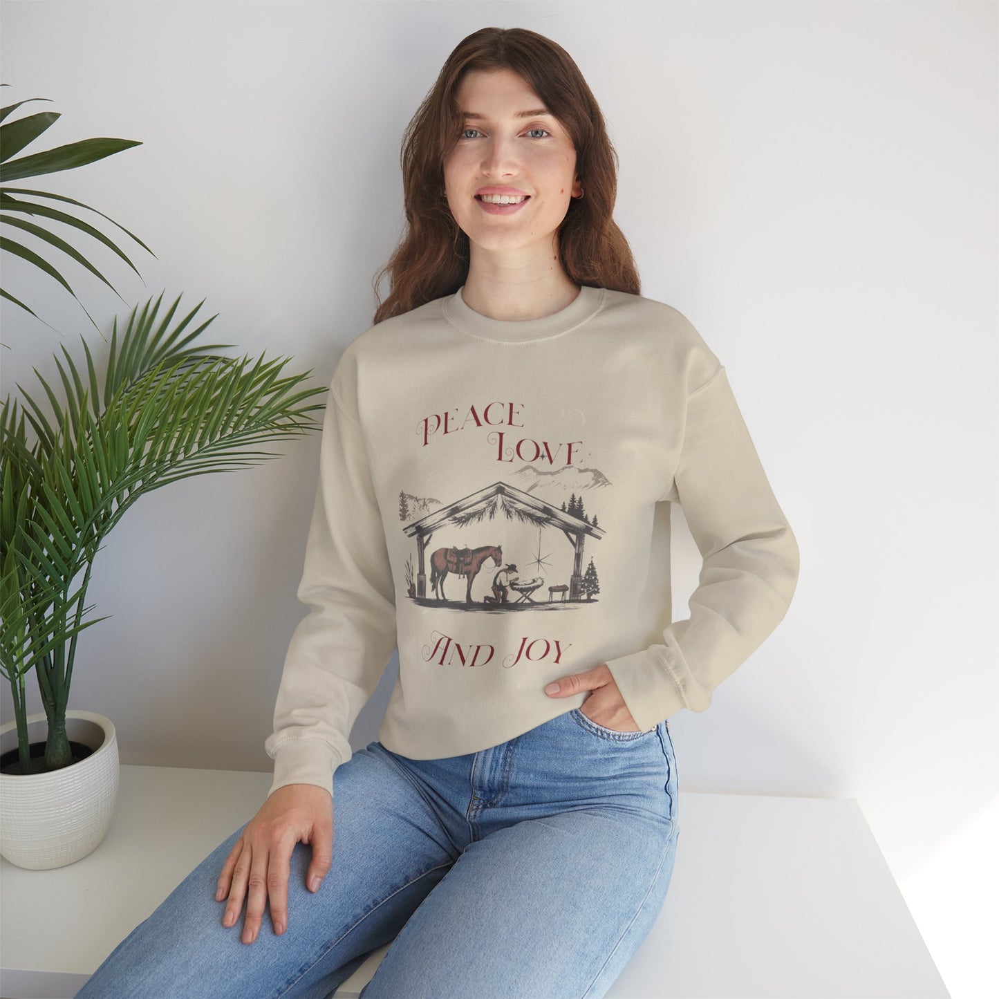 "Western Love joy Peace" Crewneck Sweatshirt