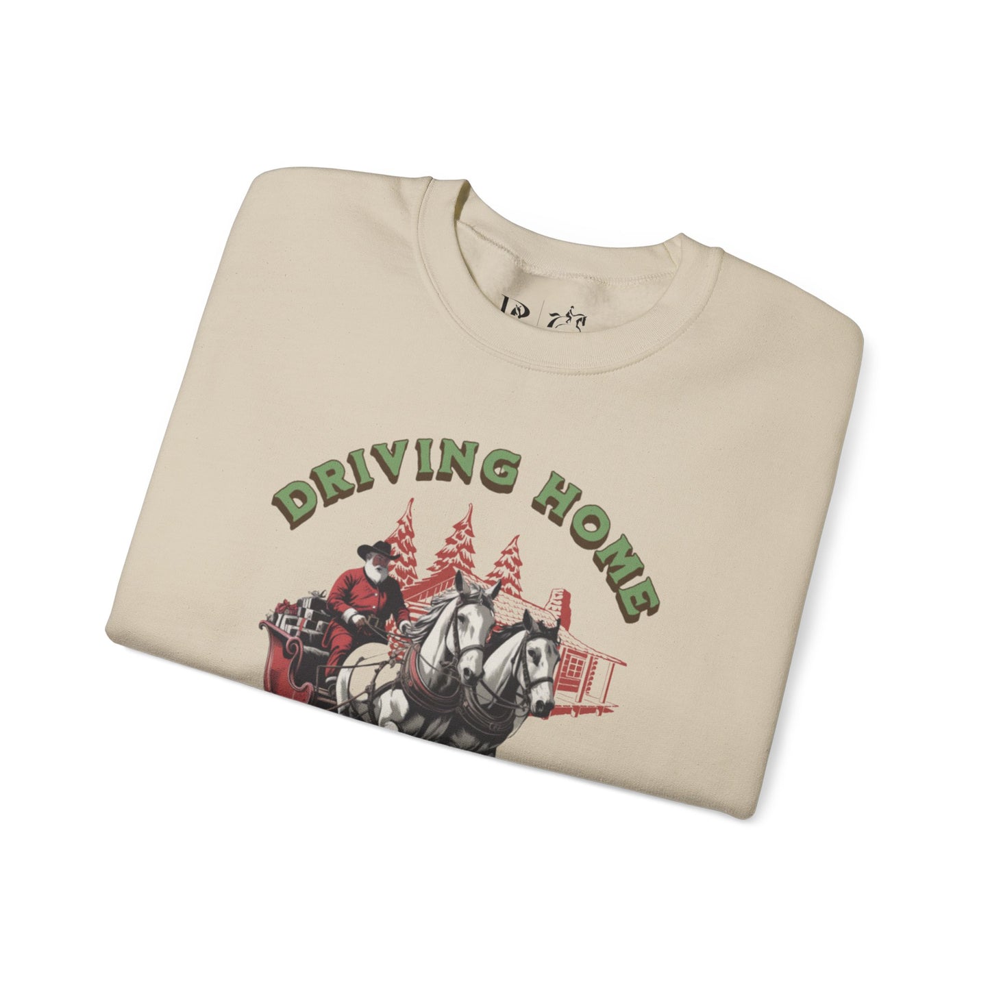 Santa Driving Home" unisex crewneck sweatshirt