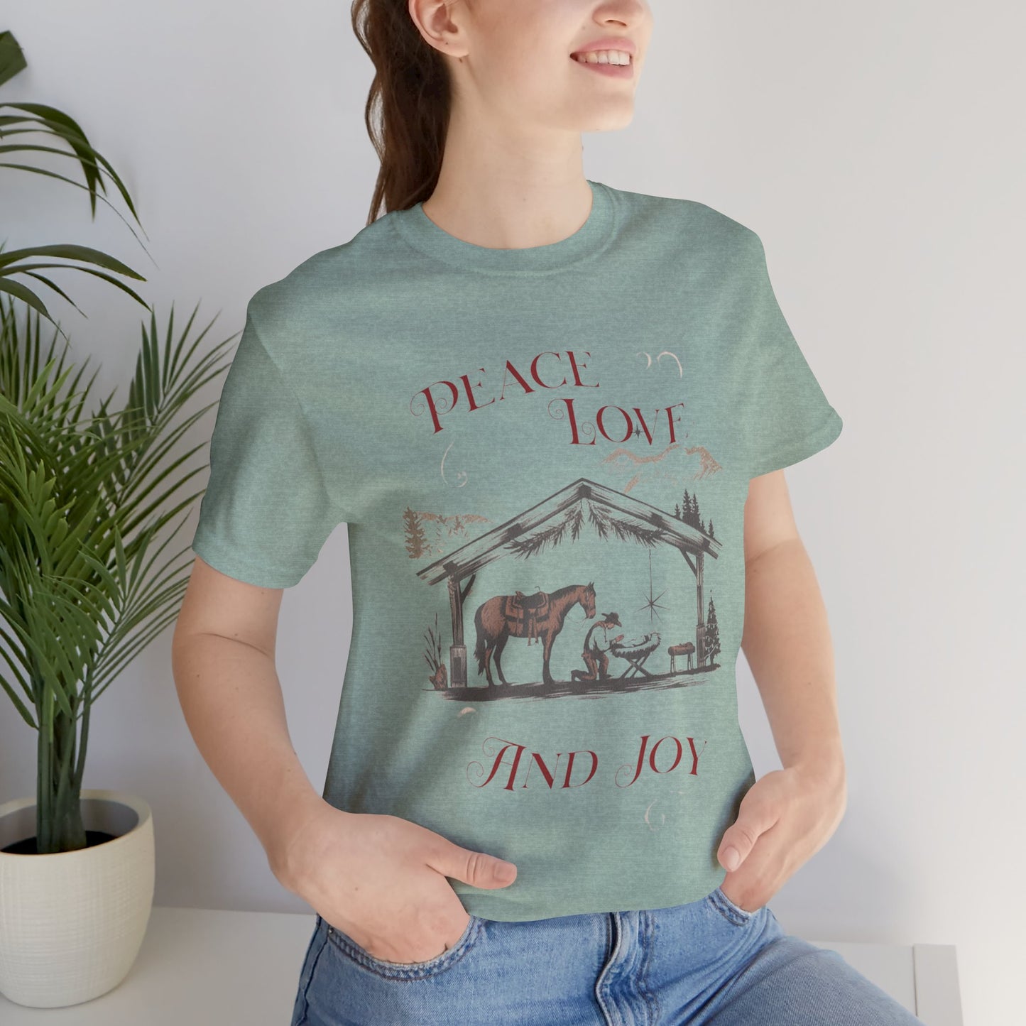 Western Peace Love Joy Short Sleeve Tee